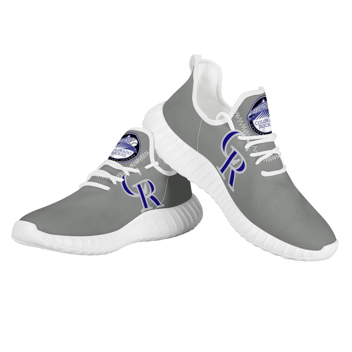Men's Colorado Rockies Mesh Knit Sneakers/Shoes 001